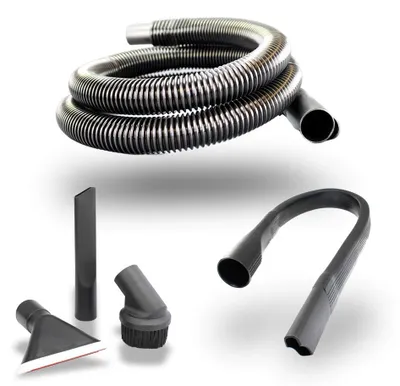 Staubsauger-Schlauchset 2 m mit Flex-Düse, Fugendüse, Polsterdüse, Möbelbürste
