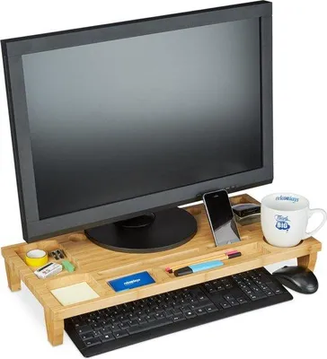 Produktbild von Famanu Monitorständer mit 8 Fächern - Natur