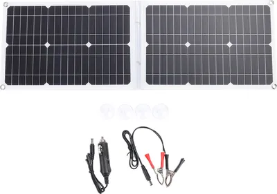 Produktbild von Faltbares Solarpanel 40W 2xUSB 1xTyp C 1xDC Monokristallines Silizium Solarpanel Ladegerät für Camping Wandern Reisen