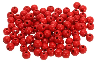 300 Holzkugeln 13 mm, rot, rund, für DIY-Schmuck