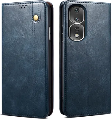 Produktbild von Honor 80 Pro Hülle, Leder Flip Brieftasche Schutzhülle mit Standfunktion für Honor 80 Pro Blau