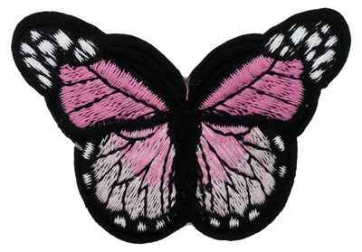 Produktbild von 3 Schmetterling Aufbügler bestickt, Aufnäher, Zier-Applikation, Patch Farb-/Größenwahl, Größe:46 x 78 mm | rosa