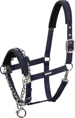 Produktbild von Eskadron Halfter Control Dornschnalle nightblue mit integrierte Kette New Basic P2 ( Pony )