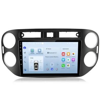 Obrázok produktu pre Android autorádio 64 GB pre VW Tiguan 2007–2016 Carplay Android Auto WiFi Bluetooth GPS navigácia DSP SWC