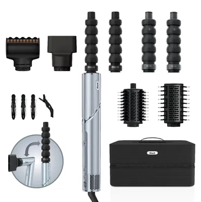 Produktbild von Shark HD476WHEU FlexStyle Limited Edition Glacial Blue 6-in-1 Haarstyler und Haartrockner, Farbe:Schwarz