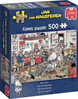 Image de Jan van Haasteren « Qui est le prochain ? » Puzzle de 500 pièces