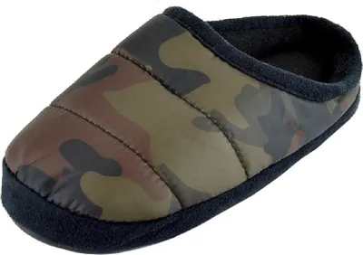 Obrázek produktu pro Dětské pantofle s maskáčovým vzorem, polstrované 489 (30/31 EU) (Khaki)