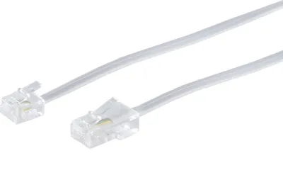Produktbild von S/CONN maximum connectivity Modularkabel RJ ISDN-Western-Stecker 8/4 auf Western-Stecker 6/4, weiß, 6,0m (70256-W)
