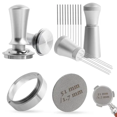 Espresso-Tamper-Set 51 mm mit WDT, Trichter & Puck Screen