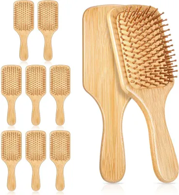 Produktbild von 10-pcs Bambus-Kamm,aus Holz natürliche Bambusborsten, fördert das Haarwachstum,massiert die Kopfhaut,geeignet für alle Altersgruppen