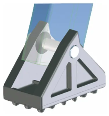 Produktbild von Zarges Schwenkfüße mit Gummiauflage 100x55mm 1 Stück