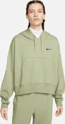 Produktbild von NIKE W NSW JRSY OS PO HOODIE Oil Green/Schwarz M