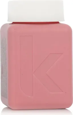 A pink bottle with a white cap, featuring a large embossed 'K' logo.