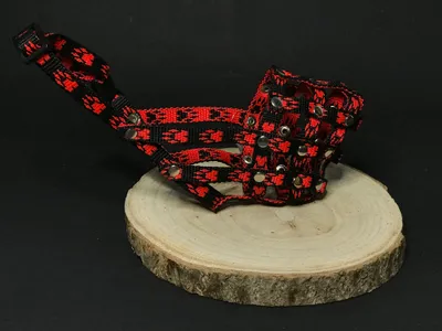 Immagine prodotto di Museruola in nylon per cani Palkar taglia 1 18 cm x 6 cm nero-rosso