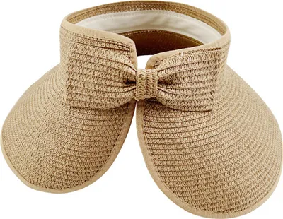 Obrázek produktu pro INF Skládací slaměný klobouk proti slunci s mašličkou Khaki