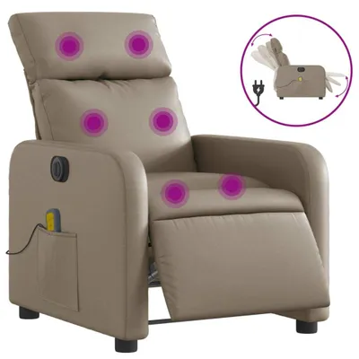 Produktbild von Massagesessel Elektrisch Cappuccino-Braun Kunstleder