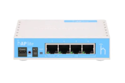Zdjęcie produktu dla Mikrotik hAP lite, 2,4 GHz, 10,100 Mbit/s