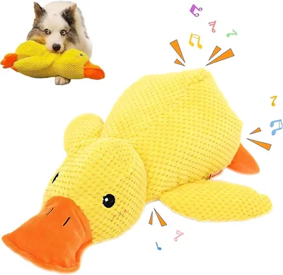 Obrázok produktu pre Hračka pre psov plyšová kačica, 25 x 22 cm, žltá, pre psov