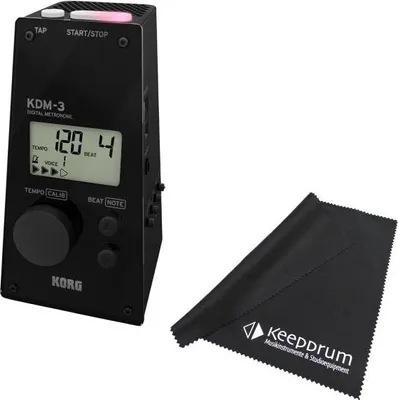 Produktbild von Korg Metronom KDM-3 Taktgeber Digital Schwarz mit Tuch