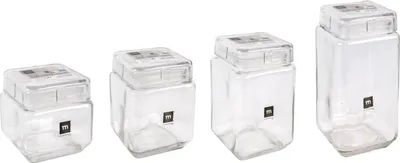 Image de Boîte de conservation en verre transparent 800 ml, style moderne