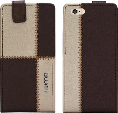 A product shot of a phone case, shown from two angles.