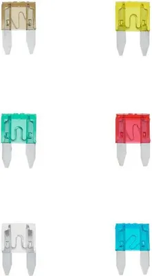 Produktbild von Flachsicherungen Mini sortiert 6 Stück im Blister