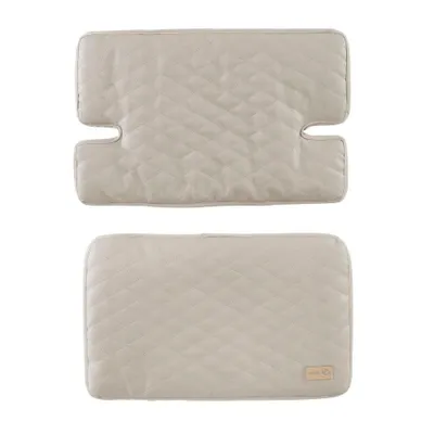 Produktbild von roba Sitzverkleinerer 2-teilig 'Greyish gesteppt' - Zubehör für Hochstuhl 'Nature Up' - Sitzkissen abwischbar & gepolstert - Ab 6 Monaten - Beige
