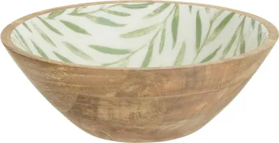 Produktbild von Salatschüssel inaya d30cm olivgrün und mangoholz - Atmosphera créateur d'intérieur