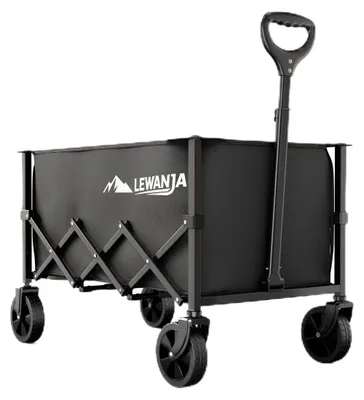 Obrázek produktu pro Nákupní vozík na kolečkách - Skládací - 70 l - 90 kg - Černá