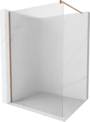 Produktbild von Mexen Kioto Walk-in-Duschwand 70 x 200 cm, klarglas 8 mm, gebürstetes Messing - 800-070-101-65-09