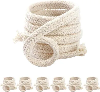 Obrázek produktu pro Náhradní knoty pro olejové lampy a bambusové pochodně, Ø 6 mm, 100 cm, 6 kusů