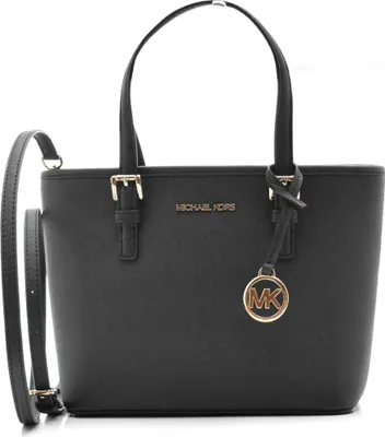 Produktbild von Michael Kors Jet Set Travel XS Tote Damen Umhängetasche Handtasche Schwarz Leder 35T9GTVT0L Extra-Small