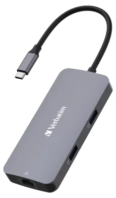 Immagine prodotto di Verbatim Adapter Hub Usb-C - Hdmi/Usb-C /Eternet/2Xusb-A 3.0 Aluminiowy/Alluminio 32150