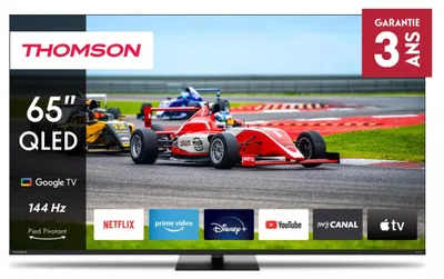 Produktbild von Thomson Q70 Series 65\" QLED GOOGLE TV filigranes Rahmen-design, 165,1 cm (65"), 3840 x 2160 Pixel, QLED Pro, Smart-TV, WLAN, Schwarz