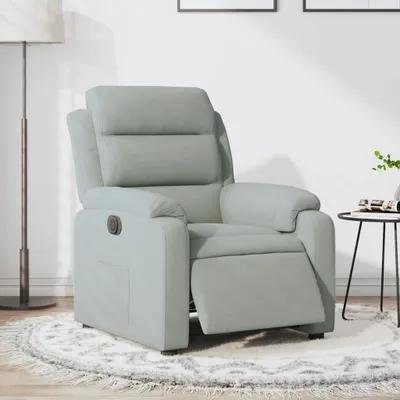 Produktbild von Relaxsessel Einzelsofa Elektrisch Hellgrau Samt 3205070