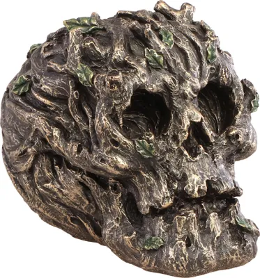 Produktbild von Totenkopf aus Harz Geist des Waldes 14 cm