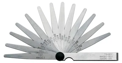 Produktbild von Fühlerlehre mit 21 Blättern von 0,05 bis 2,0 mm