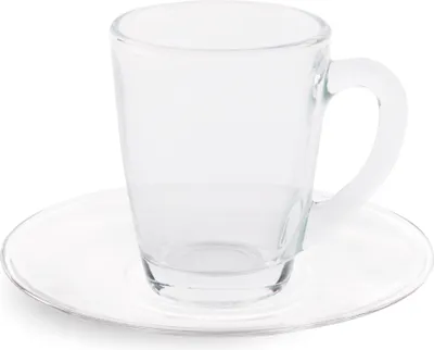 Obrázek produktu pro Sada 6 šálků na espresso s podšálky Excelsa Florence, 9 cl, průhledné sklo