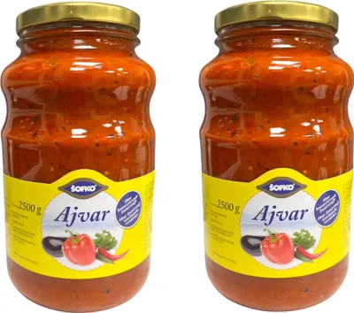 Produktbild von SOFKO Ajvar mild 2x 2.5kg Paprikagemüsezubereitung Paste Aufstrich