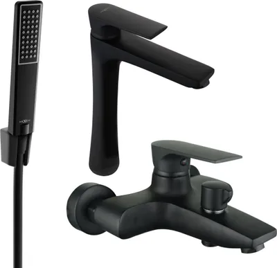 Produktbild von Mexen Axel R72 Badewannenset, Schwarz - 73813R72-70