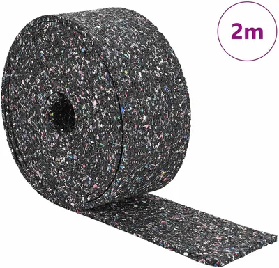 Produktbild von Gummigranulatrolle 200 x 8 x 0,8 cm, Schwarz, rutschfeste Gummimatte für Werkstatt und Haushalt