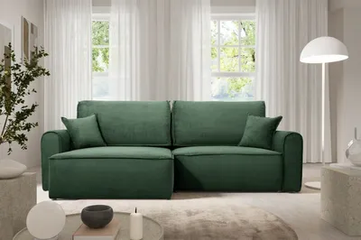 Produktbild von Furnisell Ecksofa L Form Cord Sofa "MARTIN", Grün