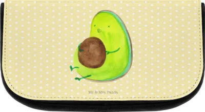 Produktbild von Mr. & Mrs. Panda Kosmetiktasche Avocado Pfeifen - Gelb Pastell - Geschenk, Abnehmen, Organizer Tasche, Schwanger, kulturtäschchen, Ernährung, schmink, Schminktasche
