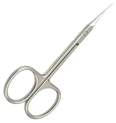 Immagine prodotto di Forbici per cuticole extra fini, leggermente curve, in acciaio inossidabile argentato, lunghezza 9,5 cm