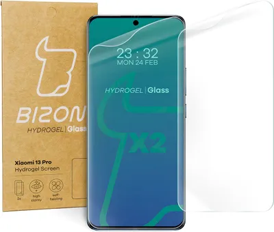 Produktbild von Bizon Glass Hydrogel Displayschutzfolie für Xiaomi 13 Pro, 2 Stück