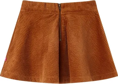 Immagine prodotto di vidaXL Gonna per bambini con tasche in velluto a coste cognac 104