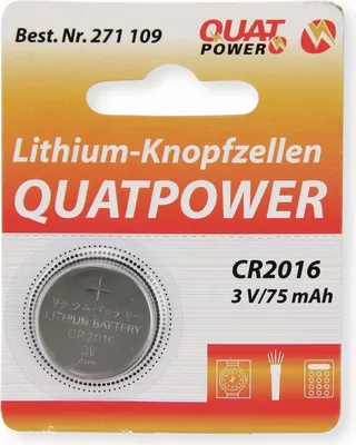 Obrázok produktu pre Lítiové gombíkové články QUATPOWER, CR2016