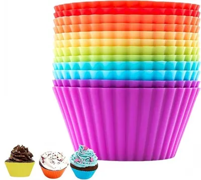 7×3,5×4,5 cm Mini Silikon-Muffinformen, Kleine wiederverwendbare Muffin-Käsekuchenformen, Antihaft-Backformen für kleine