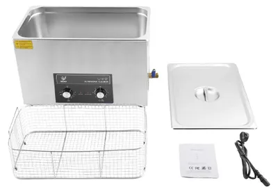 Obrázek produktu pro Ultrazvukový čistič, frekvence 40 kHz, přenosný design, 30 l, černý