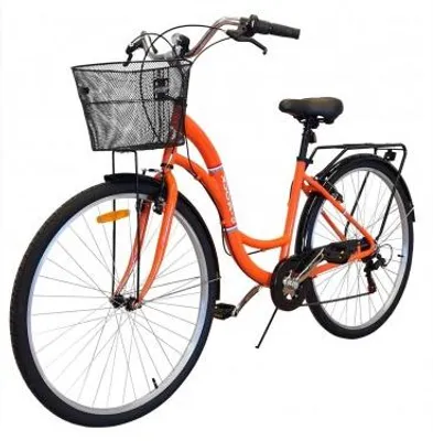 Produktbild von E-ROCK EX-3 Damenrad 28 Zoll Citybike Tiefeinsteiger - 7 Gang Shimano, Korb, Schutzbleche, leichter Alu-Rahmen 14,5 kg, City-Fahrrad für Damen – von Elektroroller Futura